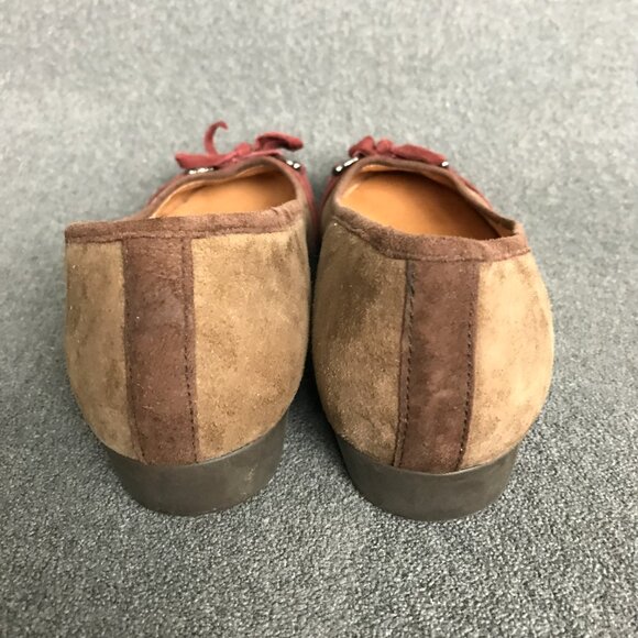 Sofft Brown Burgundy Suede Ballet Flats Womens Size 9.5M Bow Buckle Comfort Shoe - Picture 8 of 10
